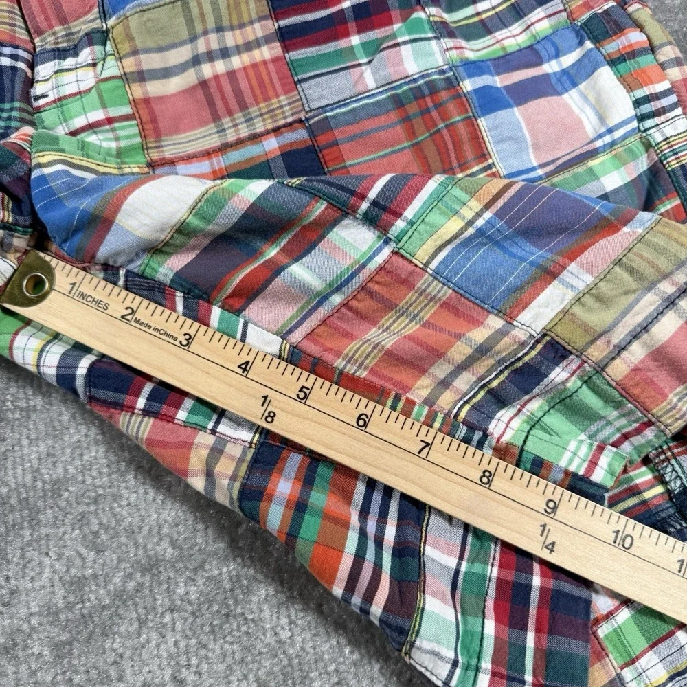 Polo‎ Ralph Lauren Shorts Men's 36 Patchwork Chino Madras Preppy Beach Coastal